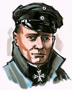 Ritratto non identificato di un comandante tedesco