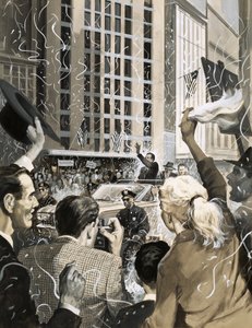 Parata di ticker tape non identificata in America