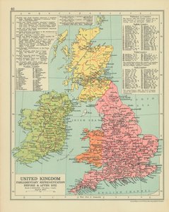 Rappresentanza parlamentare del Regno Unito prima e dopo il 1832 (litografia a colori)