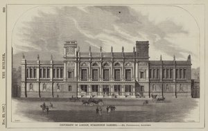 Università di Londra, Burlington Gardens, Mr Pennethorne, Architetto (incisione) da English School