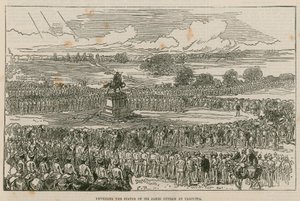 Inaugurazione della statua di Sir James Outram a Calcutta da English School