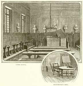 Scuola superiore. Scrivania del preside da English School