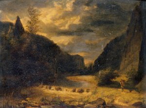 Paesaggio della valle, c.1850 da English School