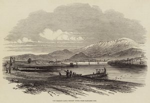 Terra di Van Diemen, Hobart Town, da Kangaroo Bay (incisione) da English School
