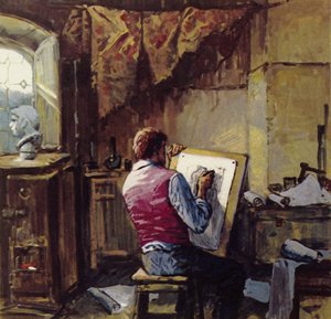 Van Gogh lasciò il suo lavoro missionario nelle miniere e iniziò a disegnare a Bruxelles da English School