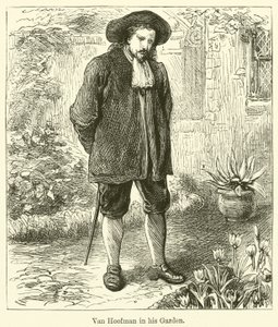 Van Hoofman nel suo giardino