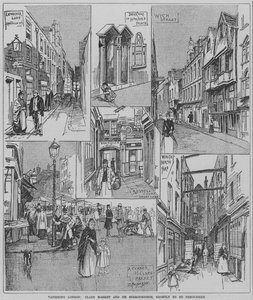 Londra che scompare: Clare Market e le sue strade circostanti poco prima della demolizione da English School