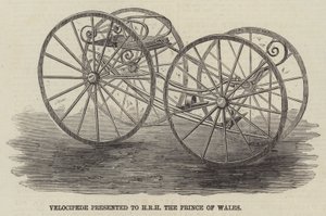 Velocipede presentato a SAR il Principe di Galles da English School