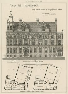 Vestry Hall, Kensington, progetto classificato secondo dal giudice professionale da English School