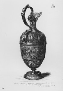 Brocca, peltro, francese, circa 1560