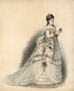 Tavola di moda vittoriana (incisione colorata)