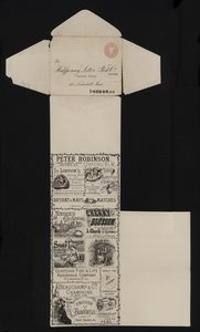 Cartoleria postale vittoriana della Halfpenny Letter Post Company, Leadenhall Street, Londra