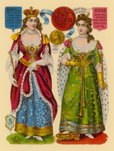 Ritaglio vittoriano: Regina Maria, Regina Anna da English School