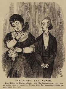 Vedova vittoriana che flirta con un autore