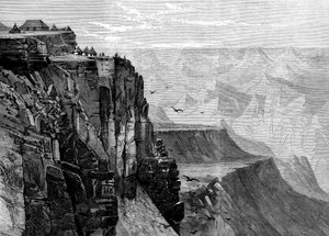 Vista da un punto vicino alla Casa del Re, da La spedizione britannica in Abissinia, 1868 da English School