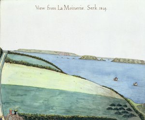 Vista da la Moinerie, Serk, 1849 da English School