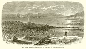 Vista dalla piattaforma di roccia dietro la casa di Garibaldi da English School