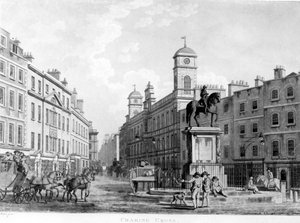 Veduta di Charing Cross verso Northumberland House, 1795 da English School