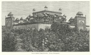 Veduta della tomba di Akbar, Secundra (incisione)