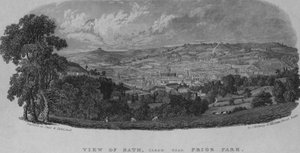 Veduta di Bath, presa vicino a Prior Park da English School