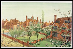 Veduta di Bedford Park, 1882 da English School