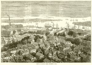 Vista di Boston da Bunkers Hill da English School