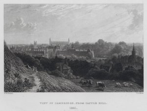 Veduta di Cambridge, da Castle Hill da English School