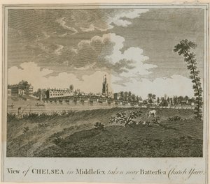 Veduta di Chelsea nel Middlesex vicino al cimitero di Battersea da English School