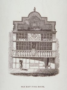 Veduta della East India House, con figura davanti, c.1700 da English School