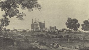Veduta del collegio di Eton, c 1747 (incisione) da English School