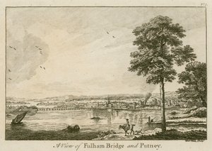 Veduta del Ponte di Fulham a Putney da English School