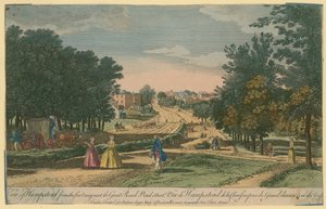 Veduta di Hampstead dal sentiero accanto alla Grande Strada, Pond Street da English School