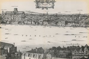 Veduta di Londra di Wenceslaus Hollar, 1647 da English School