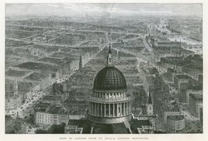 Veduta di Londra dalla Cattedrale di St Paul, guardando verso est da English School