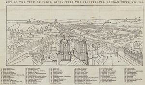 Veduta di Parigi, data con The Illustrated London News da English School