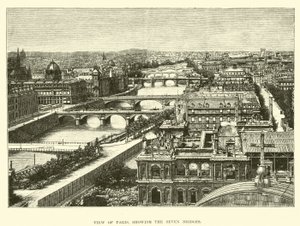 Veduta di Parigi, con i Sette Ponti da English School