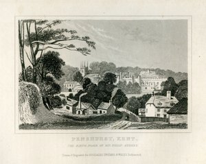 Veduta di Penshurst, Kent, c.1840 da English School