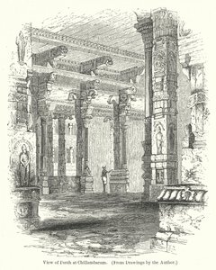 Vista del portico di Chillambaram (incisione)
