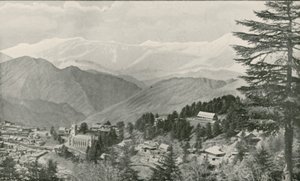 Veduta di Simla, la sede estiva del governo indiano da English School