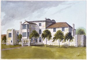 Veduta della casa di Sir Noel de Caron, 1809 da English School