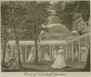 Veduta dei Giardini di Vauxhall, Londra