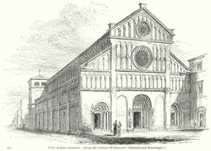 Veduta della cattedrale di Zara (incisione)
