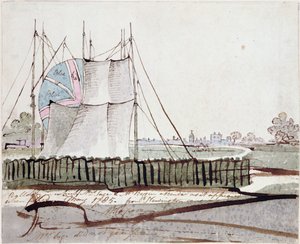 Vista del pallone a Newington Causeway, maggio 1785 da English School