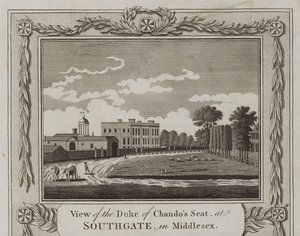 Veduta della residenza del Duca di Chandos