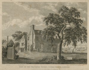 Veduta della Taverna Feathers, Cupers Bridge, Lambeth da English School