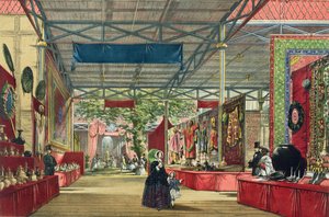 Vista della sezione India della Grande Esposizione del 1851, da Dickinsons Comprehensive Pictures da English School
