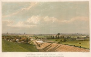 Veduta della ferrovia di Londra e Croydon da English School