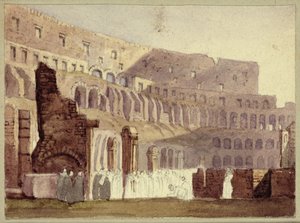 Vista del Colosseo Romano, c.1800 da English School