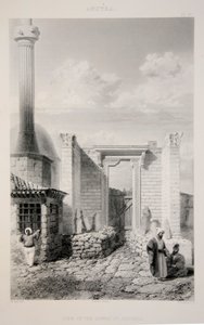 Veduta del Tempio di Augusto, pub. 1863 da English School