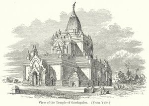 Veduta del Tempio di Gaudapalen (incisione)
